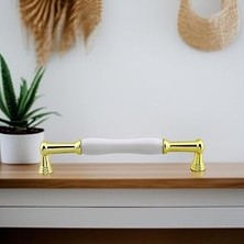 Mey İthalat Anav Porselen Gold Altın Kulp 160 mm Mobilya Çekmece Mutfak Dolabı Dolap Kapak Kulplar Kulb Kulpu