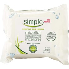 Mey İthalat Simple Yüz Mendili Micellar, 25 Adet (6'lı Paket)