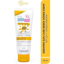 Mey İthalat Sebamed Baby Spf 50+ Uva - Uvb Filtresi ve E Vitamini Etkili Çok Yönlü Koruyucu Çocuk Güneş Kremi 75 ml