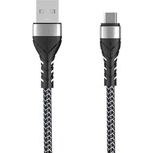Mey İthalat Psr Aksesuar Siyah Siyah Bax Micro USB Kablo 1m- ile Uyumlu