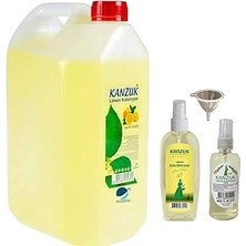 Mey İthalat Limon Kolonyası 80 Derece 5 Litre Bidon Kanzuk Sprey 170 ml +100 ml + Dolum Hunisi