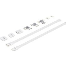 Mey İthalat Elgato Light Strip Işık Şeridi Konnektör Seti, 2 x Clip To Clip Konnektör, 1 x Clip To Pin Konnektör, 2 x L Konnektör, 1 x T Konnektör, 2 x 20CM Uzatma Kablosu, 2 x Pin Konnektör (10LAF9901)