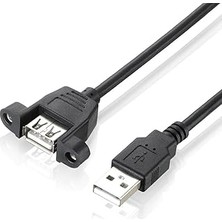 Mey İthalat Luantic 8748 1.5 Metre USB Dişi Erkek Panel Tipi Data Uzatma Kablosu Parazit Önleyici Filtreli 2XAWG24 2XAWG28 12MBPS Ileetişim Hızı