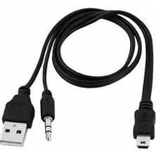 Mey İthalat Mini USB Ses Bombası Kablosu 5 Pin Ses Bombası Kablosu 5 Pin Aux USB Kablo Mini USB Stereo USB Kablo 50 cm