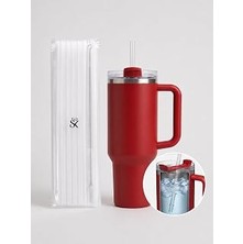 Mey İthalat Tritan Pipet Seti 6'lı, Stanley Quencher 40 Oz ile Uyumlu, Şeffaf Yeniden Kullanılabilir Bpa Içermeyen Pipetler, Temizleme Fırçası Dahil