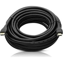 Mey İthalat Fully G-507DS Plastik Düz Siyah 10 Metre Gold Poşetli HDMI Kablo