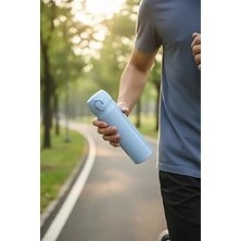 Mey İthalat Miniso Lisanslı Klasik Serisi Flip Top Yalıtımlı Termos 450 ml Çift Katmanlı Çelik Mavi, 2019306410107