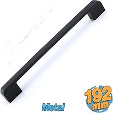 Mey İthalat BADEM10 Radus Siyah Metal Kulp 192 mm -19.2 cm Mobilya Çekmece Mutfak Dolabı Dolap Kulpları Kulbu Kulpu