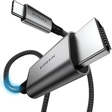 Mey İthalat USB C HDMI Kablo (8K@60Hz,4K@240Hz,2K@360Hz) Hdr Hdcp Type C To HDMI 2.1 [thunderbolt 5/4/3, Dex Mode Uyumlu], iPhone 15/16/17 Pro, MacBook iPad Pro/air, Samsung S26 ile Uyumlu (2 Metre)
