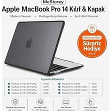 Mey İthalat Mcstorey MacBook Pro 14.2 Inç Kılıf A2442 A2779 A2918 A2992 A3112 A3401 A3185 A3434 A3426 A3427 Uyumlu Shockproof Rugged Hard Case Tpu Bumper Darbe Korumalı Hibrit Sert Kapak Siyah