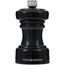 Mey İthalat Cole & Mason H233066 Hoxton Siyah Parlak Tuz Değirmeni, Aşınmayan Seramik Mekanizması, Ayarlanabilir Öğütmeli Kompakt Tuz Öğütücü, Kayın Ağacı, 104 Mm, Baharat Değirmeni, Ömür Boyu Mekanizma Garantisi