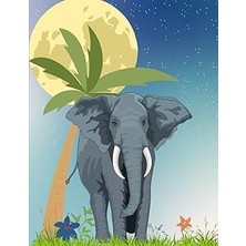 Mey İthalat Elephant Story Journal And Sketchbook For Kids: Dotted Midline And Empty Space / Perfect For Sketching, Practising Letters / School Exercise Book
