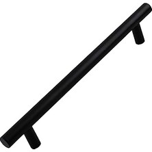 Mey İthalat Çubuk Mobilya Mutfak Dolap Dolabı Çekmece Kulpu Kulbu -Mat Siyah Metal (160 Mm-16.0 Cm) Kulpları