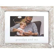 Mey İthalat Pearhead Grandpa & Me Keepsake Rustik Resim Çerçevesi, Babalar Günü Hediyesi Büyükbaba Için Eskitilmiş