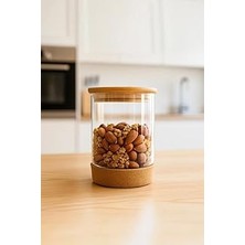 Mey İthalat Bambum Corki - Mantar Altlıklı Cam Saklama Kabı 900ML