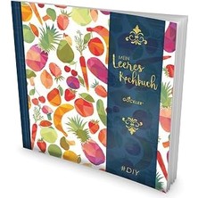 Mey İthalat Gockler® Leeres Kochbuch: Ein Rezeptbuch Zum Selbstgestalten / Selberschreiben • Für 100 Lieblingsrezepte, Mit Register Uvm. • Designart „bunte Früchte“ • Softcover, Ca. 21 x 21 cm