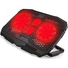 Mey İthalat D17-4 Adet Fanlı Kırmızı Ledli 17" Pro Standlı Notebook Soğutucu