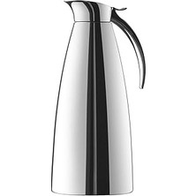 Mey İthalat Emsa Eleganza Termos 502664 | 1,3 L Kapasite | Easy Open Kilit | 12 Saat Sıcak, 24 Saat Soğuk | Paslanmaz Çelik, Gümüş