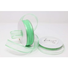 Mey İthalat Düğün Bebek Duş Hediyeleri Kendin Yap Fiyonk El Sanatları Dansçı Değnekleri ve Daha Fazlası Için Saten Süslemeli Organze Kurdele - Amorecreations Tarafından Garantili Renkler (Nane)