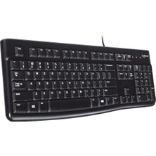 Mey İthalat Logitech K120 USB Kablolu Klavye, Sayısal Tuş Takımına Sahip, Sıvı Dökülmelerine Dayanıklı, Türkçe Q Klavye, Siyah