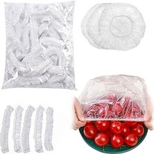 Mey İthalat Kyrotech 100’LÜ Yeniden Kullanılabilir Elastik Plastik Kase Kapakları – Şeffaf, 12X30 Cm, Hava Geçirmez Gıda Saklama Bonesi, Ev ve Restoran Için