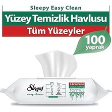 Mey İthalat Sleepy Yüzey Temizlik Havlusu 100ADET Beyaz Sabun Sirkeli