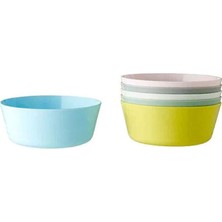 Mey İthalat Ikea Plastik Kase (0.150 L, Çok Renkli) 6 Parça