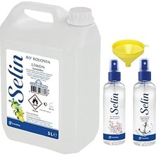 Mey İthalat 5 Litre 80° Selin Limon Kolonyası + 2 Adet Selin 150 ml Sprey 80° Limon Kolonyası