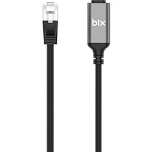 Mey İthalat Bix C6C01 Usb-C To RJ45 1000MBPS Gigabit Ethernet Dönüştürücü Cat6 Kablo 1 Metre Thunderbolt 3/4/5, Mac/windows/ipad/android Uyumlu