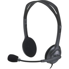 Mey İthalat Logitech H110 Kablolu Stereo Kulak Üstü Mikrofonlu Kulaklık, 3,5 mm Jak Girişi, Gri