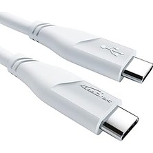 Mey İthalat Kabeldirekt – Usb-C Kablosu, USB 2.0 – 1 M (Usb-C - Usb-C, Veri Kablosu/şarj Kablosu, Güç Dağıtımı ile 480 Mbit/s ve 100 W'a Kadar Şarj Akımı/pd 3, Entegre Çip, Beyaz)