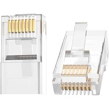 Mey İthalat Veggieg CAT6E RJ45 Jack 8P8C Ethernet Konnektörü Altın Kaplama 102 Adet
