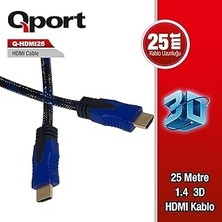 Mey İthalat Qport Q HDMI25 25 Metre Altın Uçlu HDMI Kablo