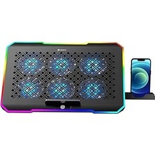 Mey İthalat Gamebooster GB-NS61 Storm 17'' Fan/rgb Kontrollü 2xusb Portlu Notebook Soğutucu