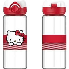 Mey İthalat Hello Kitty Lisanslı Elma Koleksiyonu Otomatik Kapaklı Cam Şişe - 410ML
