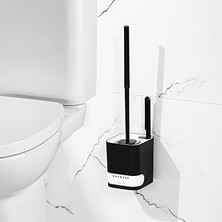 Mey İthalat Porsima 2038 Pratik Temizlik Tuvalet Fırçalığı Banyo Tuvalet Fırçası Wc Fırçası - Siyah Beyaz