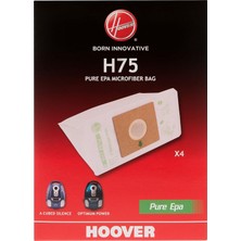 Mey İthalat Hoover H75 Elektrikli Süpürge Torbaları, Mikrofiber, Epa, Thunder Space, A Cube Silence ve Optimum Power Elektrikli Süpürgelerle Uyumlu, 4 Adet