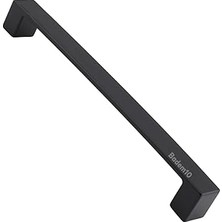 Mey İthalat 10 Adet Bihter Mutfak Kulpu Çekmece Dolap Kapak Kulbu Metal Kulp Mobilya Dolabı Kulpları Siyah 128MM