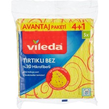 Mey İthalat Vileda Temizlik Bezi, Novolon, Kir Söken Cepler, 4+1'li Avantaj Paket