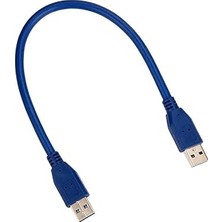 Mey İthalat USB 3.0 Erkek Erkek Ara Bağlantı Kablosu HDD Harddisk Uzatma Ekleme 30 cm 4955