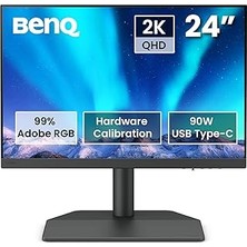 Mey İthalat Benq SW242Q 24 2k Adobergb 90W Usb-C Fotoğraf ve Renk Düzenleme Monitörü / 61,2 cm SW242Q 16:10 Hdmı/dp Sb.lift/pivot Spk. Wqxga
