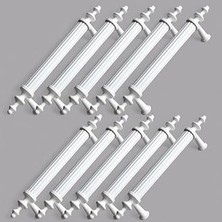 Mey İthalat Erciyes Mobilya Mutfak Dolabı Çekmece Dolap Kapak Kulpu Kulbu Beyaz (96 Mm-9.6 Cm) Metal Kulpları