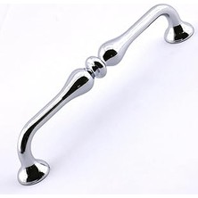 Mey İthalat 10 Adet Yayık Kulp Mobilya Mutfak Dolabı Çekmece Dolap Kulp Kapak Kulpu Kulbu Krom Renk 160 mm Metal