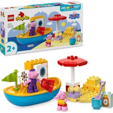 Mey İthalat LEGO Duplo Peppa Pig Tekne Gezisi 10432-2 Yaş ve Üzeri Çocuklar Için Peppa Pig Minifigürü Içeren Eğitici Oyuncak Yapım Seti (23 Parça)