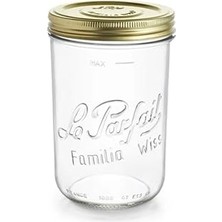 Mey İthalat Le Parfait Familia Wiss 1000 ml / 1 L Cam Saklama ve Konserve Kavanozu, Kahve ve Kuru Gıda Için, Çift Kapaklı Vakumlu Kapatma Sistemi