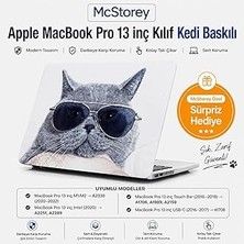 Mey İthalat Mcstorey MacBook Pro 13 Kedi Desenli Kılıf A1706 A1708 A1989 A2159 A2251 A2289 A2338 M1 M2 Uyumlu Tpu Sert Kılıf Ince Hafif Koruyucu Kapak Gri