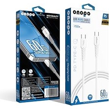 Mey İthalat Onopo Android Uyumlu Type-C To Type-C Pd 25W Hızlı Şarj ve Data Kablosu 100CM - P5 | 25W Hızlı Şarj | 480MBPS Veri Transferi | 2 Yıl Ithalatçı Garantisi