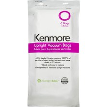 Mey İthalat Kenmore 53294 Style O Hepa Cloth Vacuum Bags For Upright Vacuum Cleaners 6 Pack