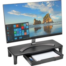 Mey İthalat Kensington Smartfit Monitör Standı, Çekmeceli, 55 x 7 x 24 Cm, Siyah