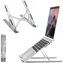 Mey İthalat Taşınabilir Laptop Stant Bilgisayar Stant Notebook Stant Tüm Laptoplarla Uyumlu Bilgisayar Standı Taşınabilir Metal Kaymaz Stant Dizüstü Bilgisayar Stantları Stantı
